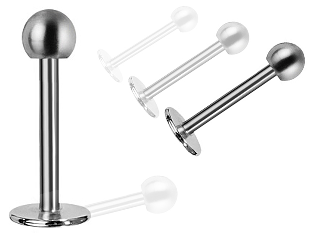 INTERNALLY THREADED TITANIUM MICRO LABRET WITH BALL