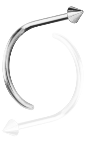 TITANIUM CURVED NOSESTUDS (SPIKE)