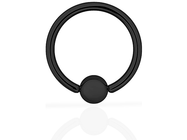 BLACK TITANIUM BALL CLOSURE RINGS