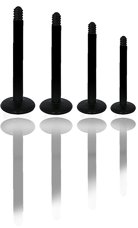 BLACK TITANIUM LABRETS