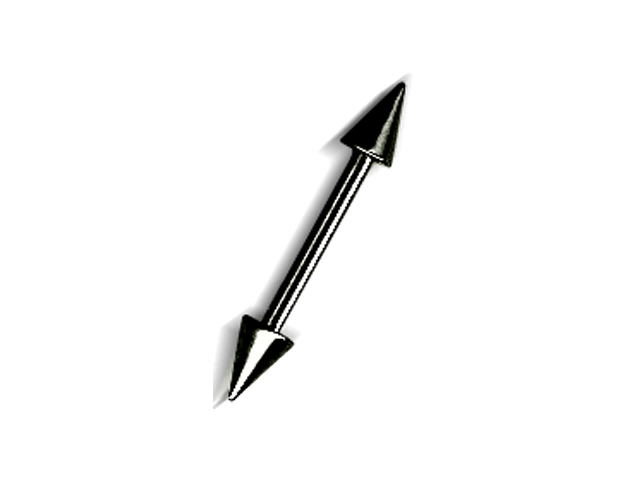 BLACK TITANIUM MICRO BARBELLS WITH CONES