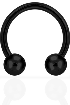 BLACK TITANIUM MICRO CIRCULAR BARBELLS