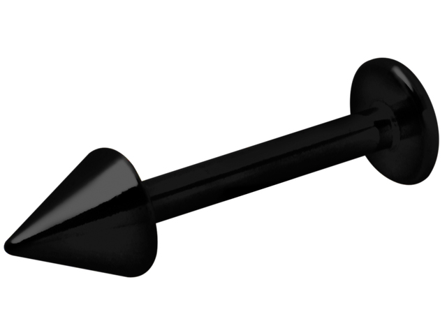 BLACK TITANIUM MICRO LABRETS WITH SPIKE