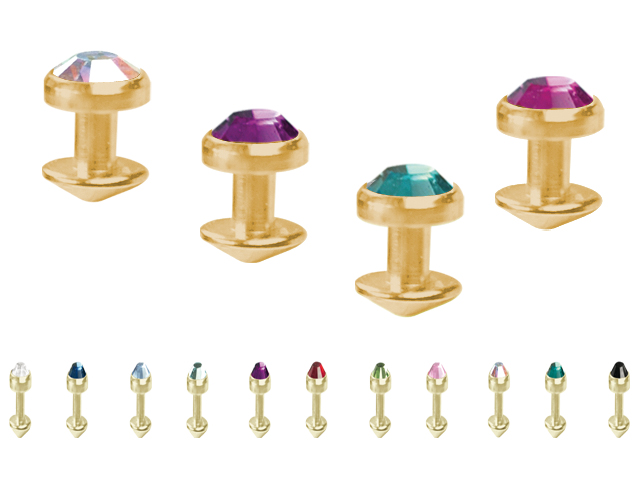 GOLD PVD JEWELLED TITANIUM DERMAL SKINDIVER