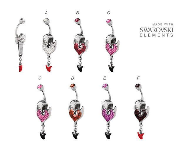 316L CRYSTAL DEVILHEART ZIPPER BANANAS