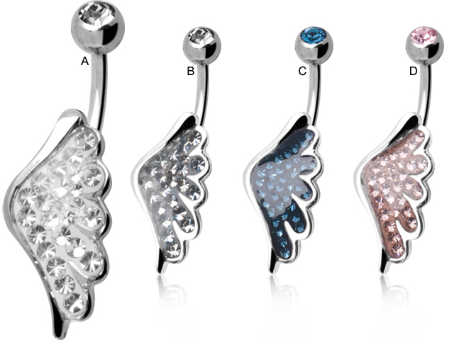 SS316L CRYSTAL WING BANANA ( GLOSS FINISH )