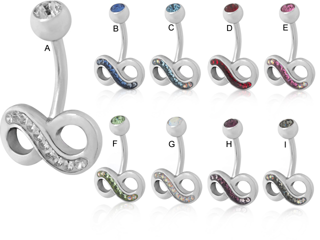 SS316L CRYSTAL INFINITY BANANA