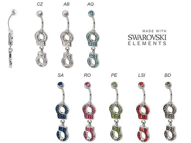 316L CRYSTAL HANDCUFF BANANA