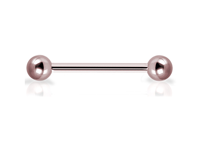 SS316L ROSE GOLD STEEL BARBELLS