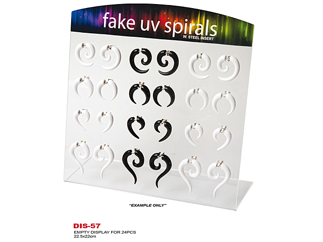 ACRYLIC STAND WITH  24 METAL CLIPS FOR UV FAKE SPIRALS-DISPLAY O
