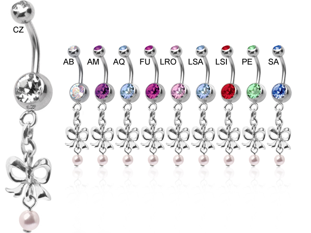 SS316L DOUBLE JEWELLED BANANA (BOW)