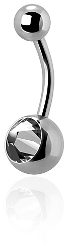 SINGLE JEWELLED TITANIUM BABY BANANAS