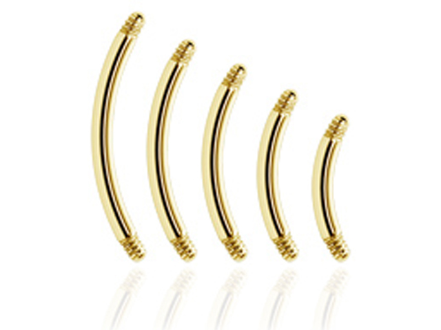 SS316L GOLD PVD STEEL PINS (STEMS) (Bananas)