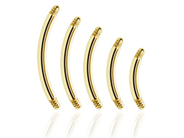SS316L GOLD PVD STEEL MICRO PINS (STEMS) (Bananas)