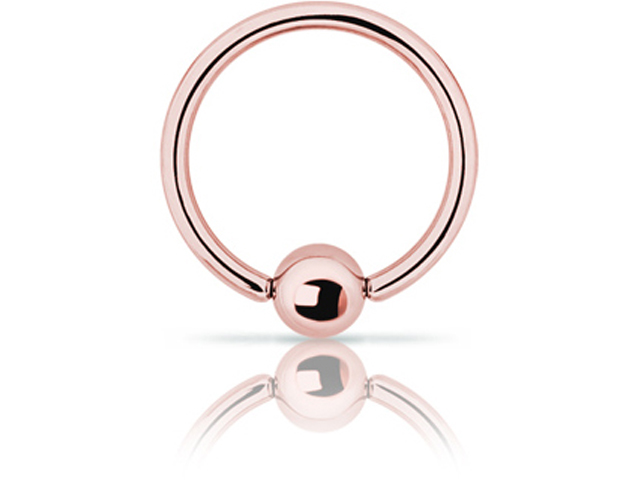 SS316L ROSE GOLD STEEL BALL CLOSURE RINGS