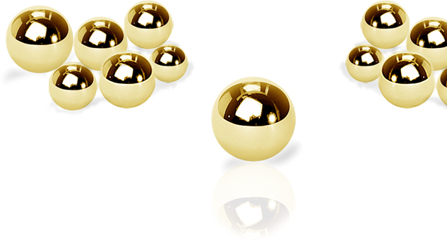 SS316L GOLD PVD STEEL MICRO BALLS