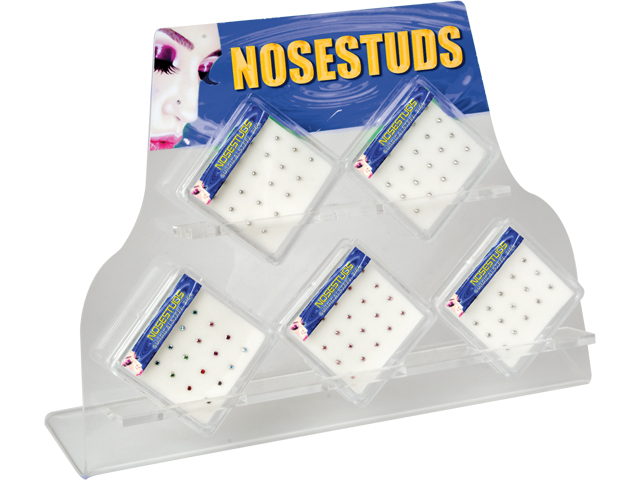 ACRYLIC STAND FOR 5 NOSE STUDS BOXES - 28X20X9CM (DISPLAY ONLY)
