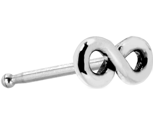 SS316L CASTING NOSE STUD BONE - INFINITY