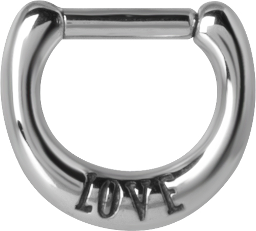 SS316L CASTING SEPTUM RING (LOVE/HATE)