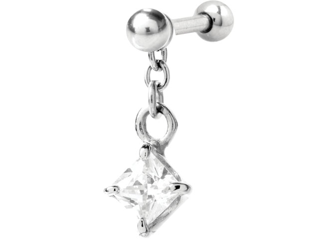 316L BARBELLS CHARMS (SQUARE CUT)