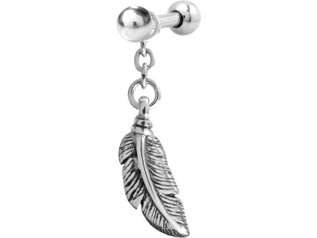 316L BARBELLS CHARMS (FEATHER)