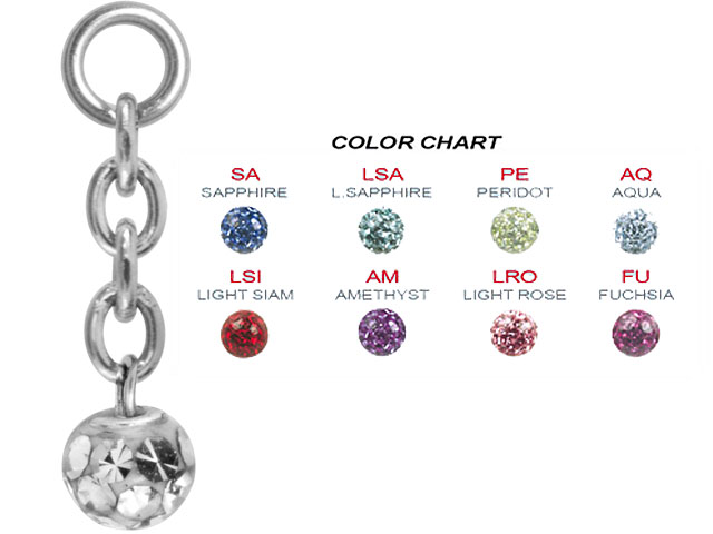 316L CASTING EAR CHARM FOR TRAGUS (CJBALL 3MM)