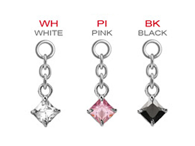 316L CASTING EAR CHARM FOR TRAGUS (SQUARE CUT )