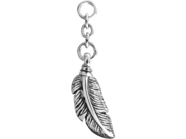 316L CASTING EAR CHARM FOR TRAGUS (FEATHER)