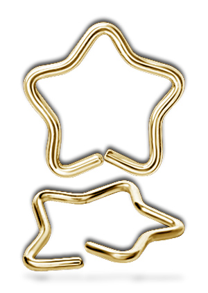 SS316L GOLD PVD STEEL CONTINOUS ANNEALED STAR RING