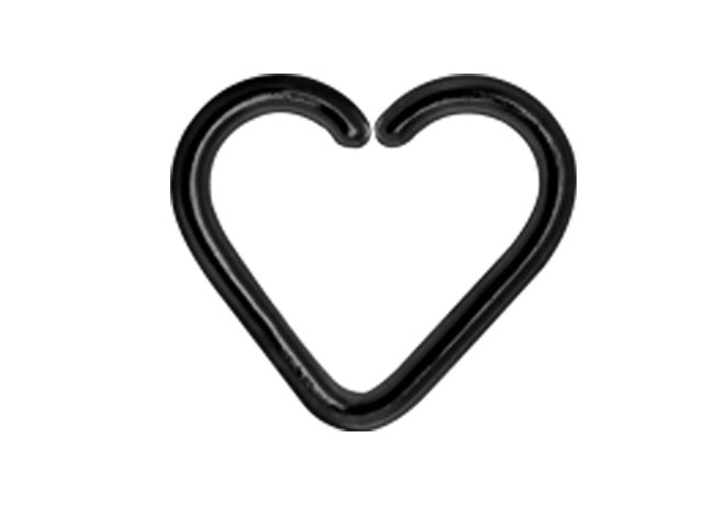 BLACK STEEL 316L CONTINOUS ANNEALED HEART RING