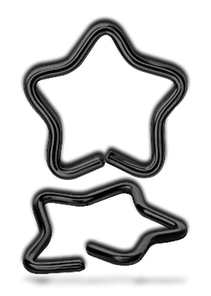 SS316L BLACK STEEL CONTINOUS ANNEALED STAR RING