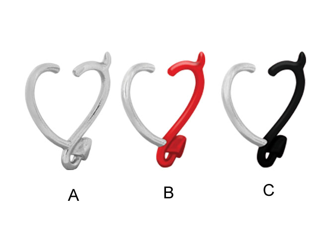 SS316L ANNEALED HEART RING - DEVILHEART