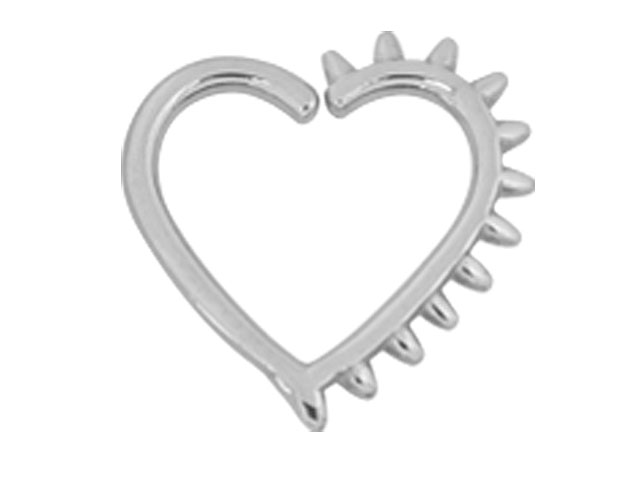 SS316L ANNEALED HEART RING - SPIKES