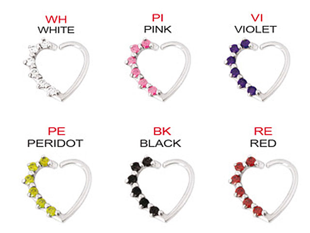 SS316L ANNEALED HEART RING - PRONGS (RIGHT)