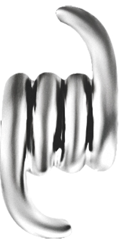 SS316L INDUSTRIAL BARBELL CHARM (BARWIRE)