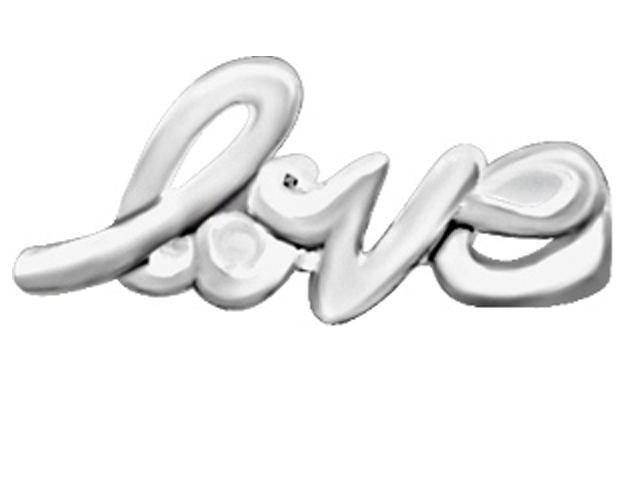 SS316L INDUSTRIAL BARBELL CHARM (LOVE)