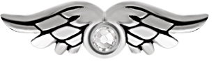 SS316L INDUSTRIAL BARBELL CHARM (JEWELLED WINGS)