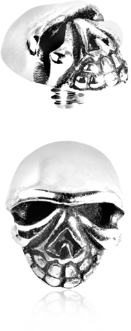 SS316L INTERNAL ATTACHMENT FOR DERMAL ANCHOR- (SKULL)