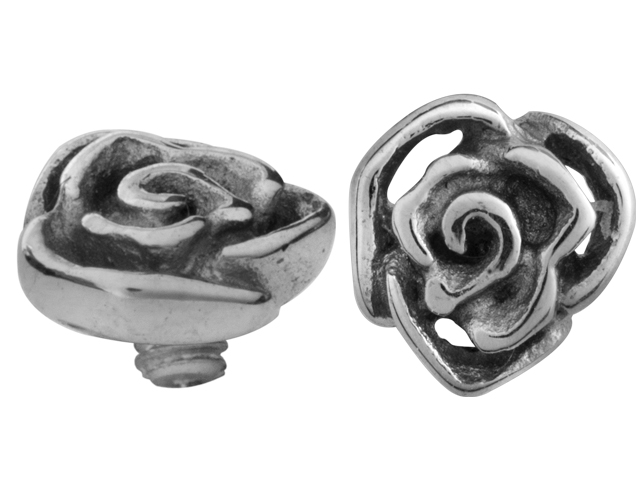 SS316L INTERNAL ATTACHMENT FOR DERMAL ANCHOR- (ROSE)