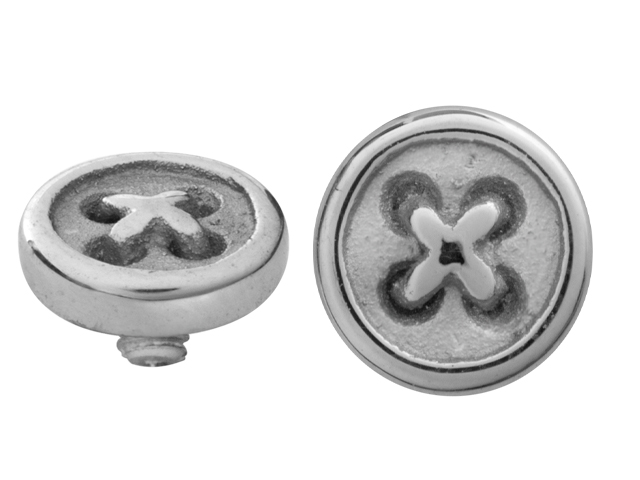 SS316L INTERNAL ATTACHMENT FOR DERMAL ANCHOR- (BUTTON-CROSS)