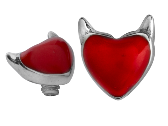 SS316L INTERNAL ATT. FOR DERMAL ANCHOR- (ENAMEL DEVILHEART)