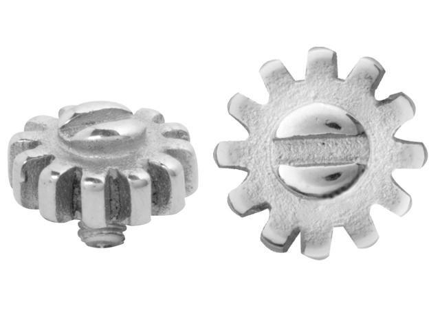 SS316L INTERNAL ATTACHMENT FOR DERMAL ANCHOR- (GEAR)
