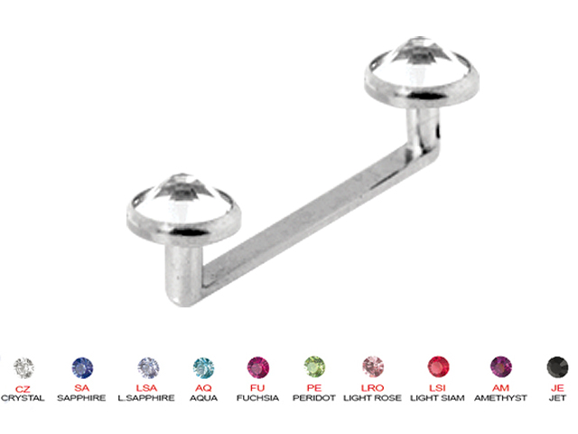 TIT FLAT SURFACE BAR WITH JEWELLED DISC