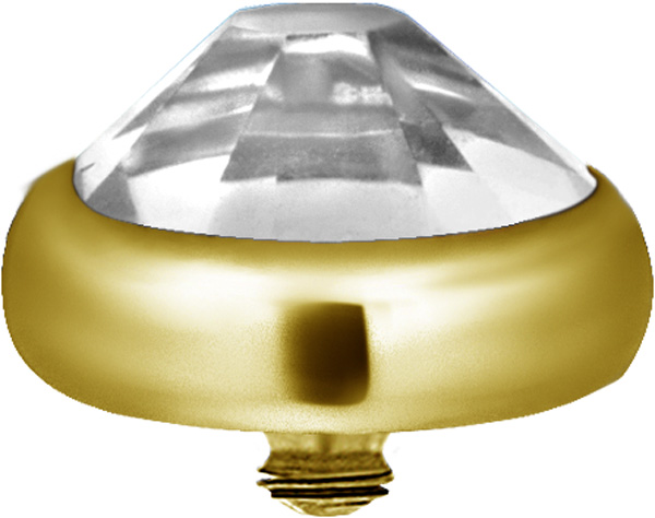GOLD PVD TITANIUM INTERNAL ATTACHMENT (JEWELLED DISC7F)