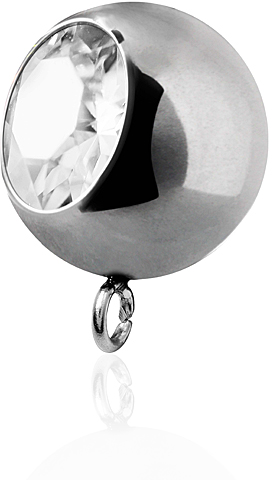 SS316L 8 MM 90 DEGREE JEWELLED BALLS WITH " I " HOOK