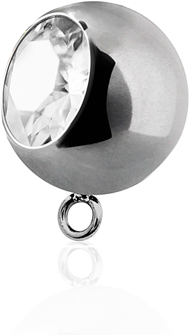 SS316L 8 MM 90 DEGREE JEWELLED BALLS WITH " O " HOOK