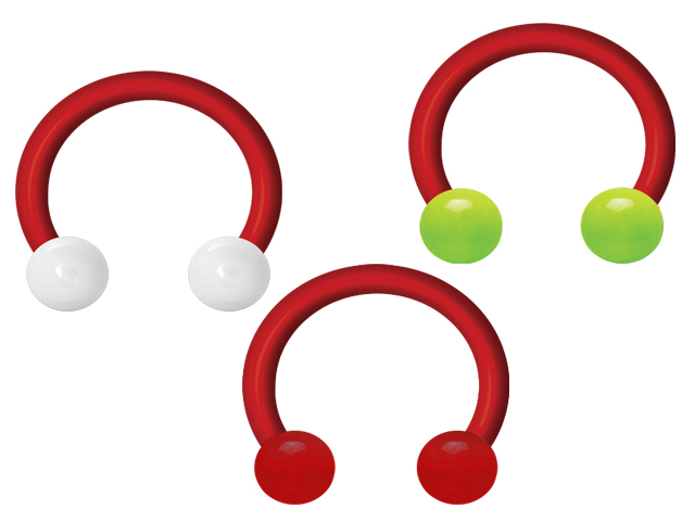 BIOPLAST MICRO CIRCULAR BARBELLS WITH STEEL BALLS