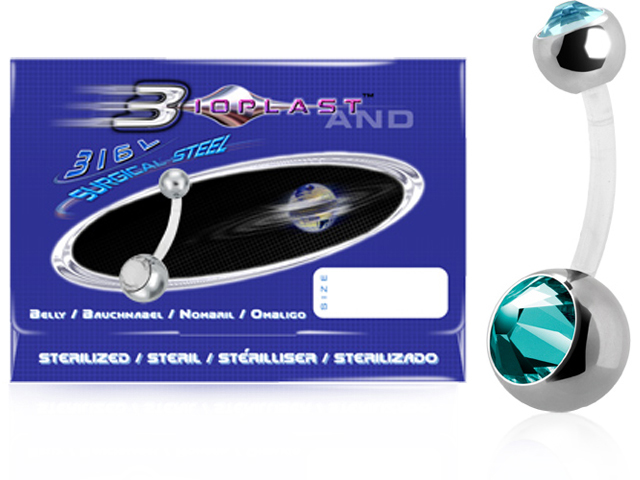 STERELIZED BIOPLAST DOUBLE JEWELLED TITANIUM BANANA