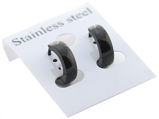 Creolen schwarz bombiert (13mm) (4mm)