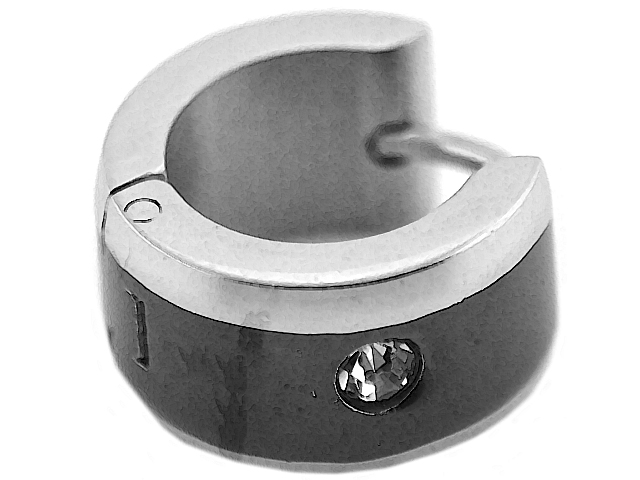 Creolen aus Edelstahl mit Stein